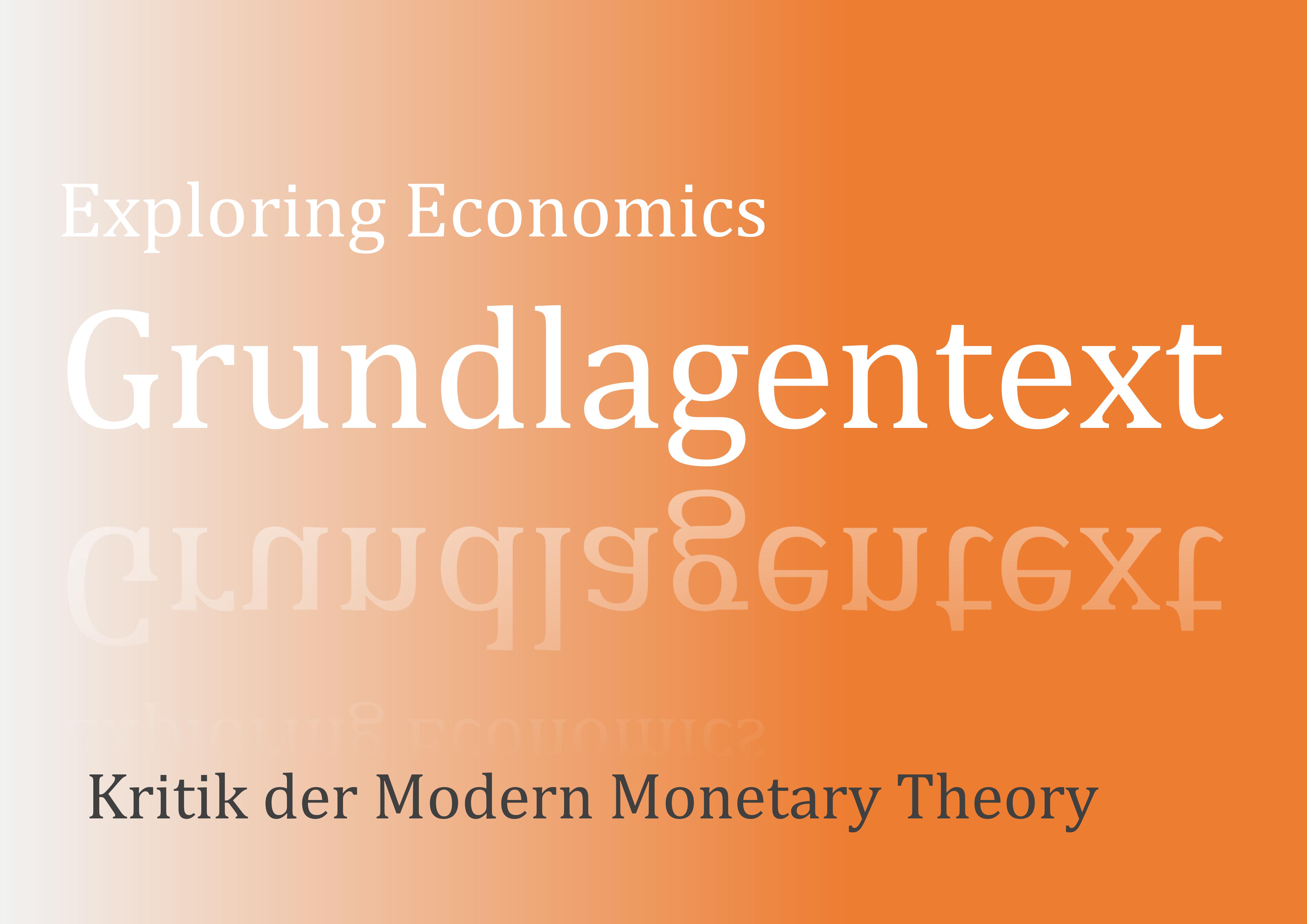Modern Monetary Theory Deutsch Eine Kritik der Modern Monetary Theory als geldtheoretisches Konzept